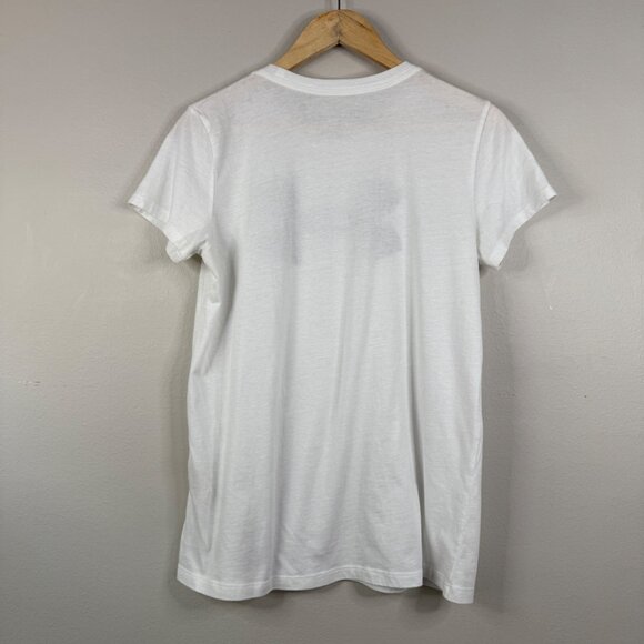 Under Armour Womens White Classic Tee Shirt Size M Cotton Blend - Picture 2 of 9